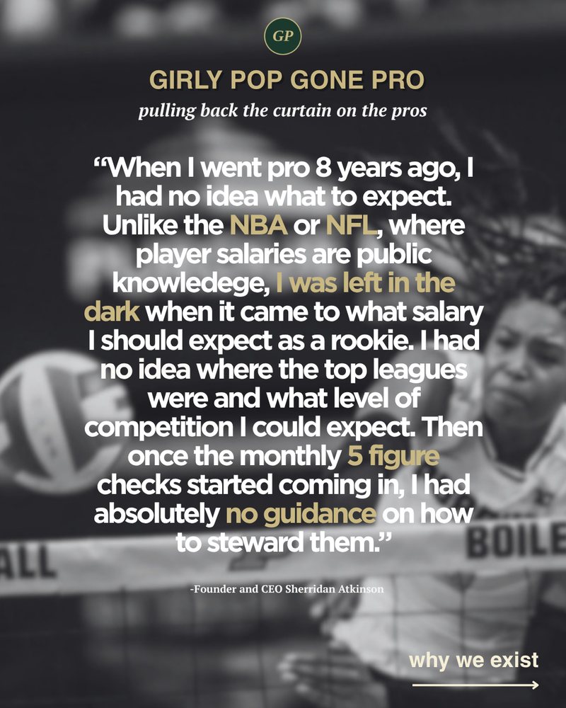 Sherridan on what she wishes she had known going pro